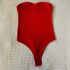 Abercrombie and Fitch| Red Strapless Body Suit Size Small